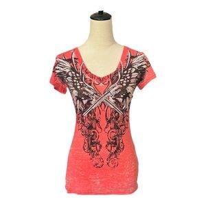 Rock & Roll Cowgirl Red Wing Graphic Tee